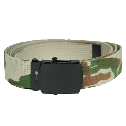 MIL-TEC opasek US kalhotový s černou sponou WOODLAND dl.130cm