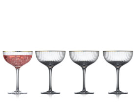 Lyngby Glas Koktejlové sklenice Palermo Gold 31,5 cl (4 ks)