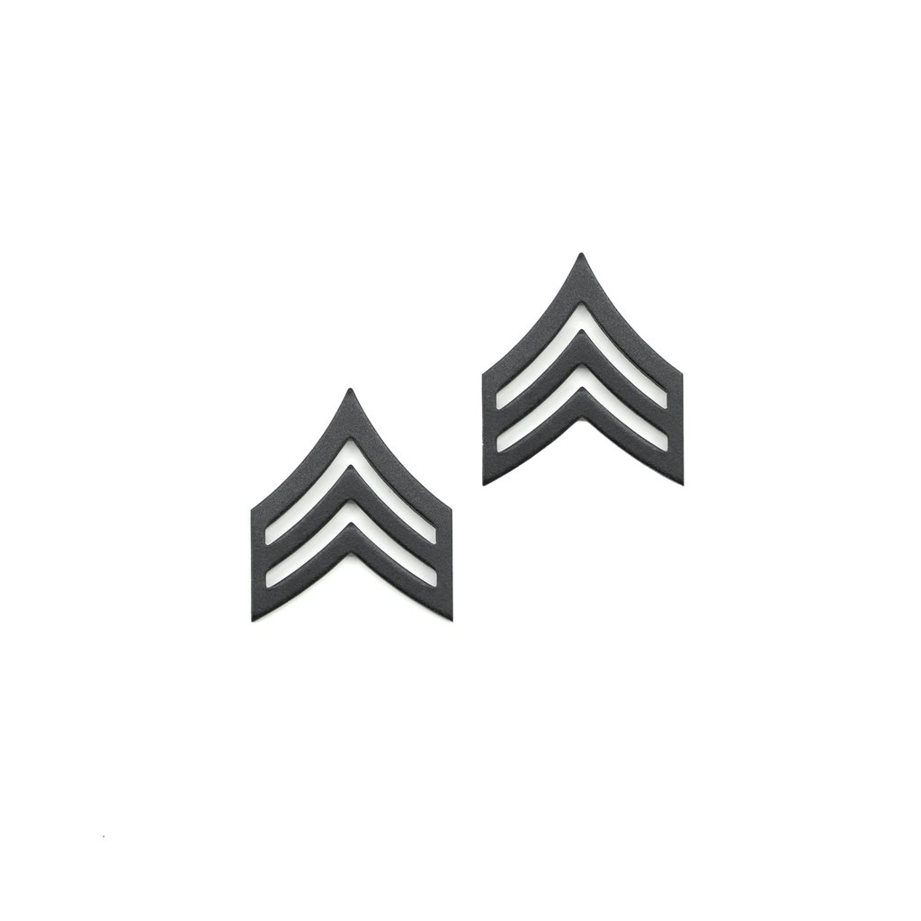 Odznak hodnosti SERGEANT SUBDUED ČERNÝ