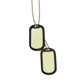 MIL-TEC známky identifikační US "DOG TAG" s tišítky ZLATÉ