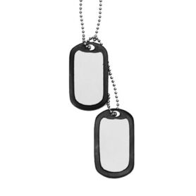 MIL-TEC známky identifikační US "DOG TAG" s tišítky STŘÍBRNÉ