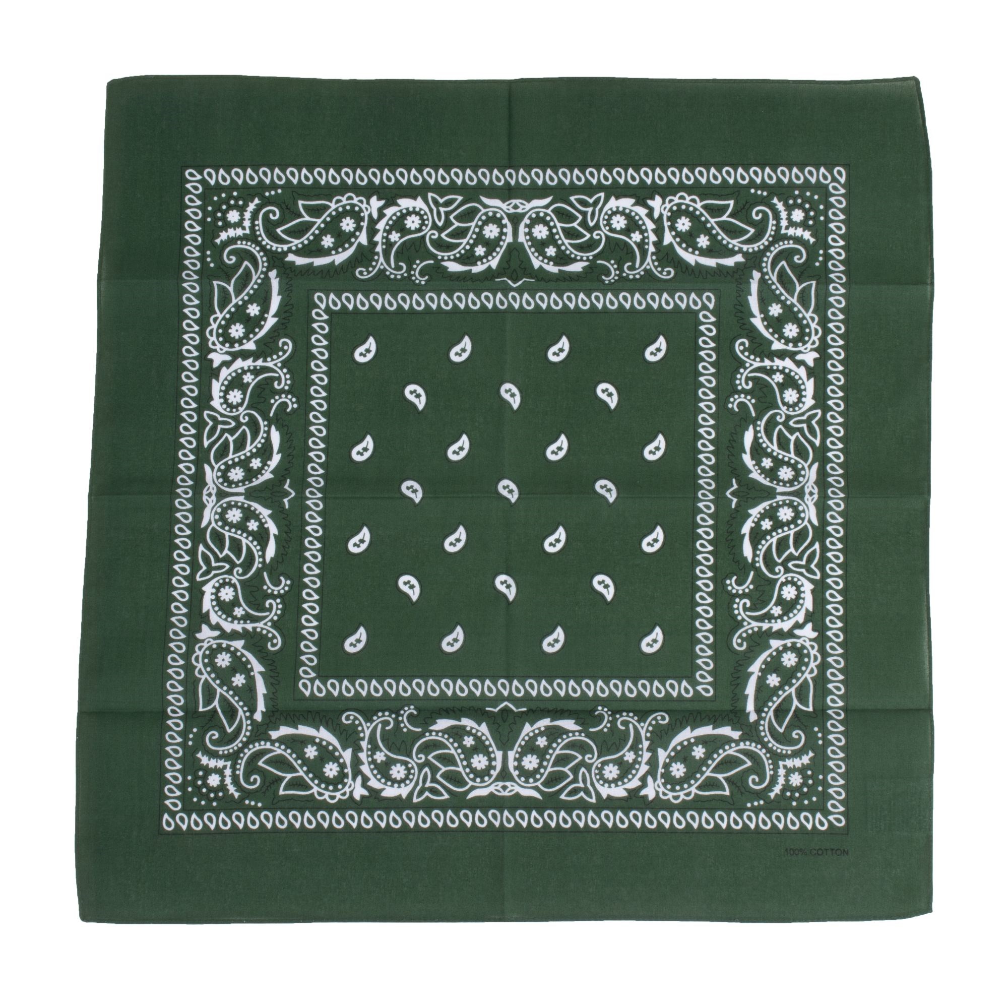 MFH šátek BANDANA 55x55 cm ZELENÁ/BÍLÁ