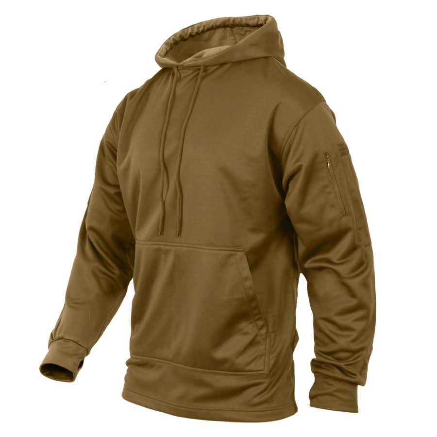 Mikina CONCEALED CARRY s kapucí COYOTE BROWN vel. 3XL