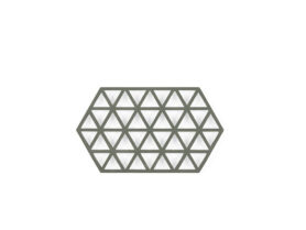 Zone Denmark Silikonová podložka pod horké Triangles Olive Taupe 24 cm