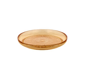 Bitz Skleněný talíř Kusintha 25 cm Amber