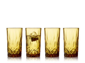 Lyngby Glas Sada sklenic Highball Sorrento 38 cl (4 ks) Amber