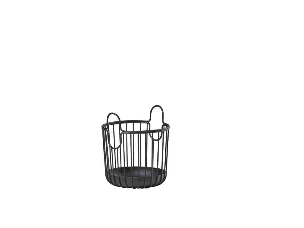 Zone Denmark Úložný kovový košík Inu Black 10,5x13,5cm