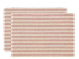 Södahl Bavlněné prostírání (sada 2 ks) 33x48 Statement Stripe Rose