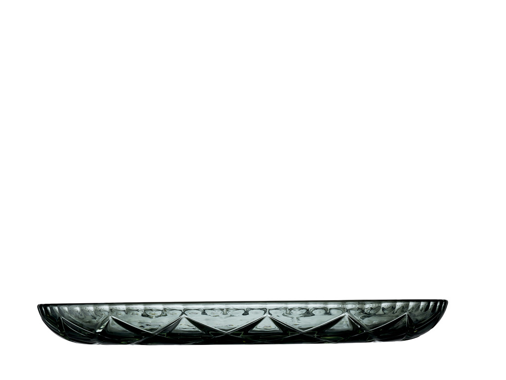 Lyngby Glas Skleněný okrouhlý tác Sorrento 30 cm Green
