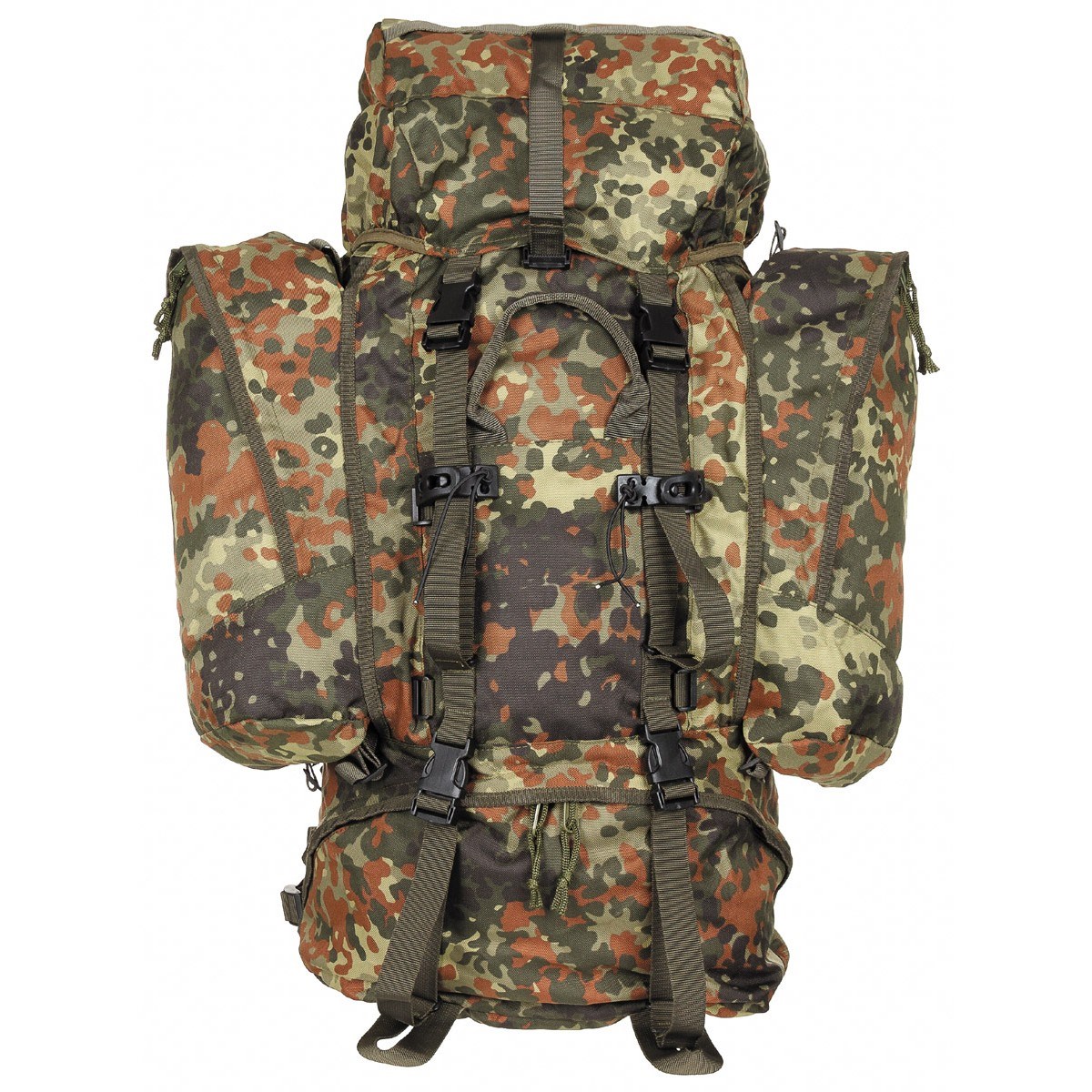 MFH batoh ALPIN 110L 2 postranní odepínací kapsy FLECKTARN