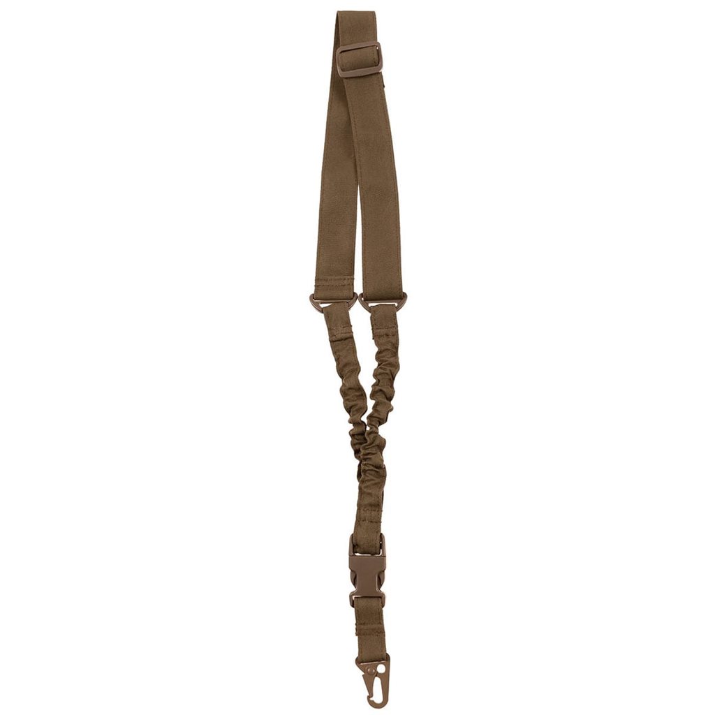 MFH popruh BUNGEE jednobodový s karabinou COYOTE BROWN