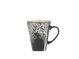 Villa Collection Kameninový hrnek se stromem Hela 0,35l Black