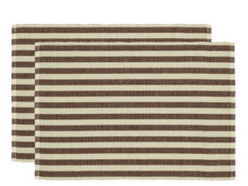 Södahl Prostírání 33x48 2ks Statement Stripe Coffee Brown