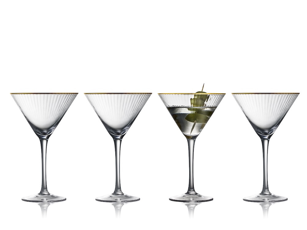 Lyngby Glas Sklenice na Martini Palermo Gold 25 cl (4 ks)