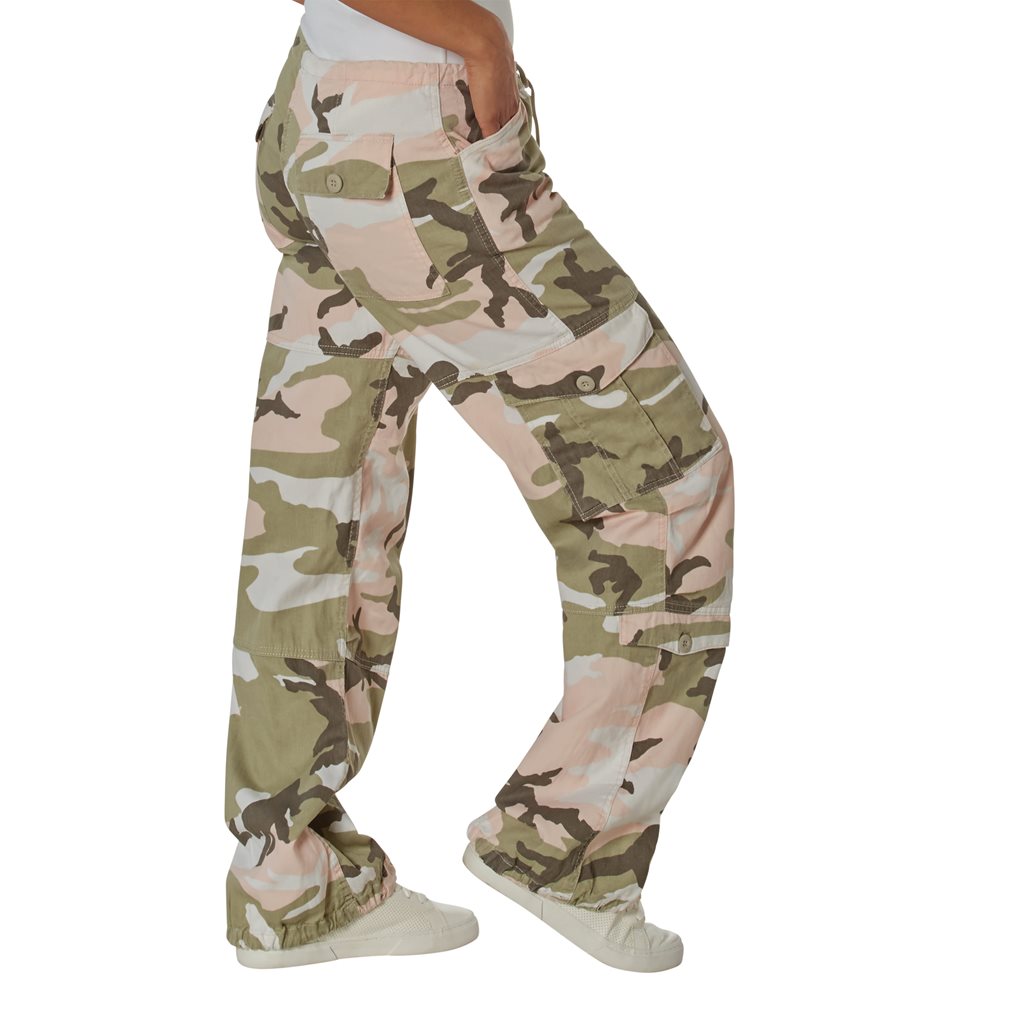 Kalhoty dámské VINTAGE PINK CAMO vel. XS