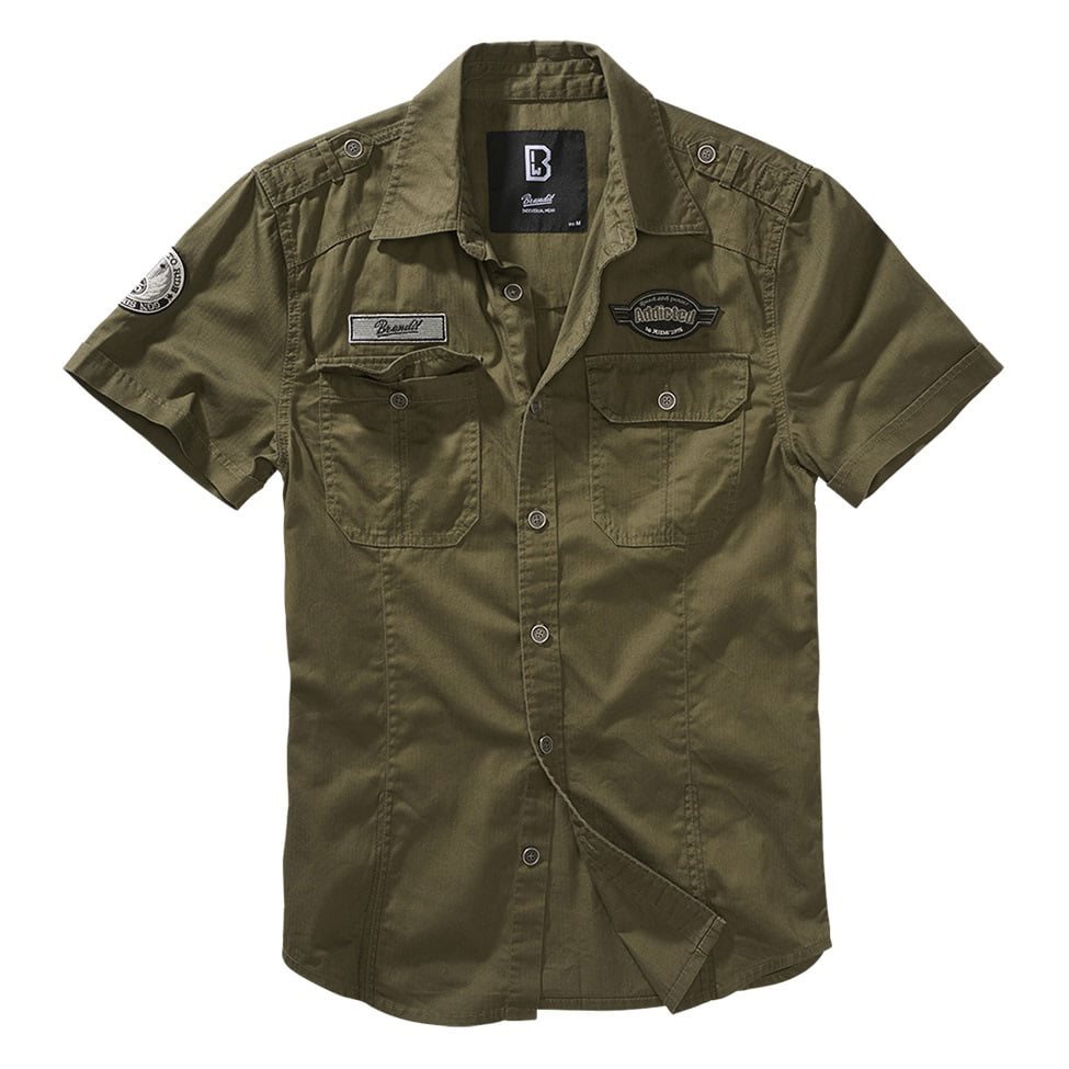 Košile LUIS VINTAGE krátký rukáv ZELENÁ vel. 5XL