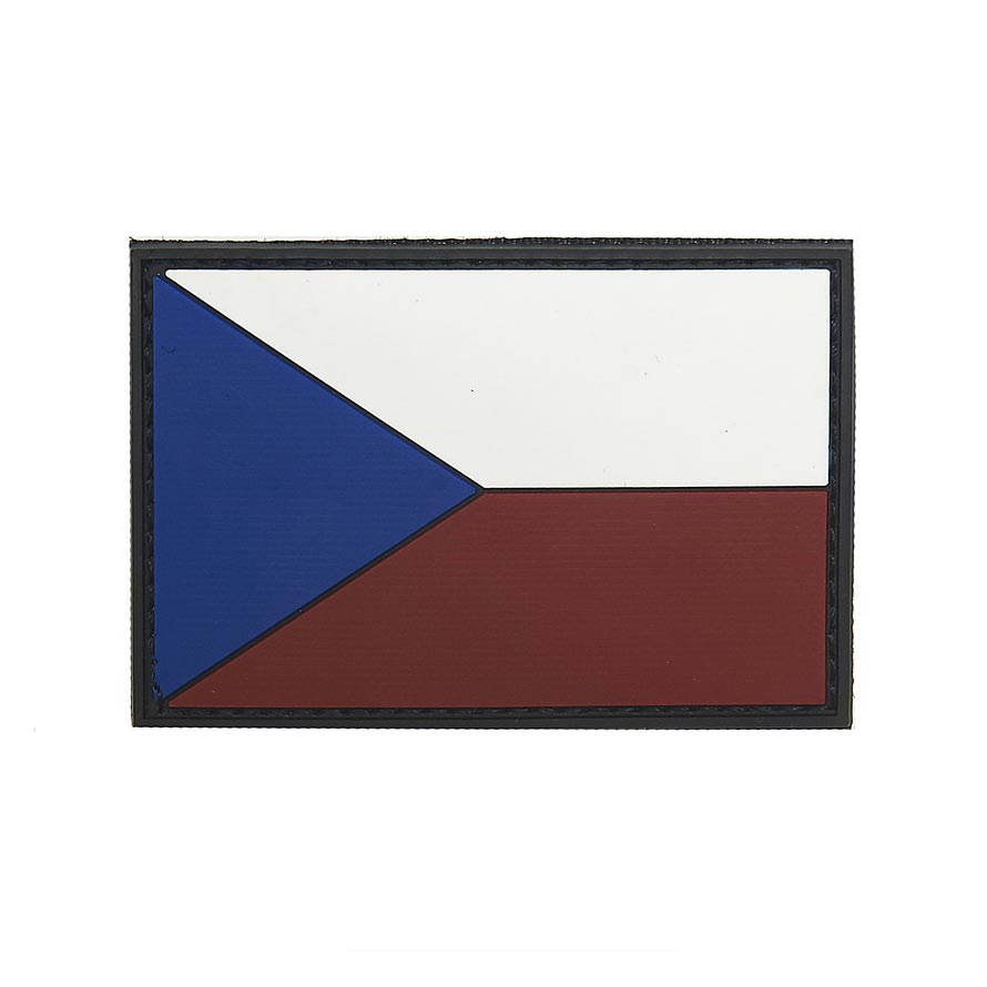 101INC nášivka vlajka ČR barevná plast VELCRO 8x5cm
