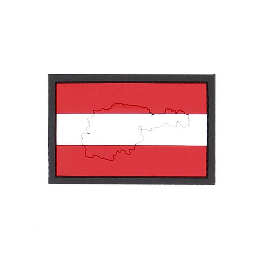 101INC nášivka 3D plastová RAKOUSKO s obrysem země velcro