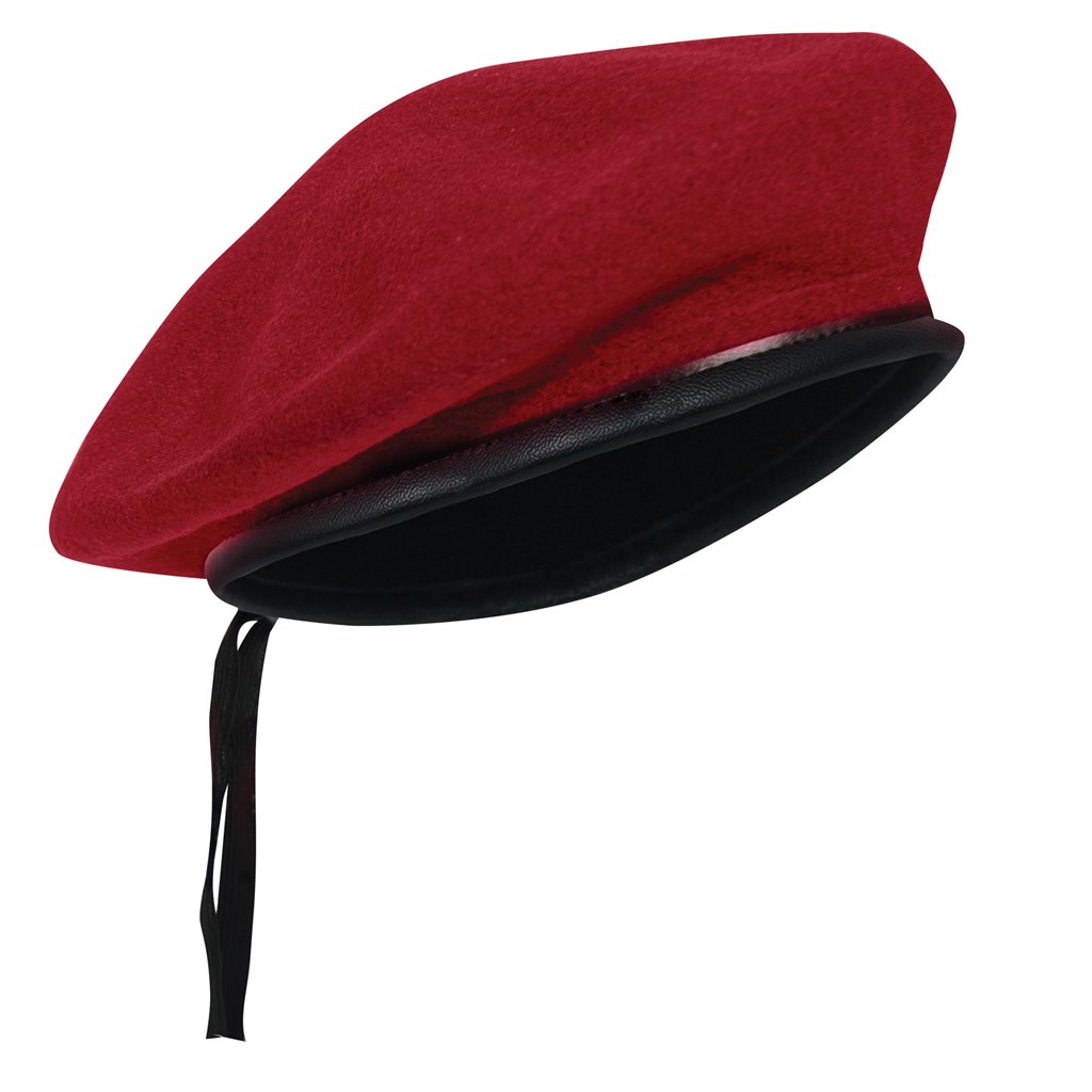 Baret MONTY vlněný ČERVENÝ vel. S