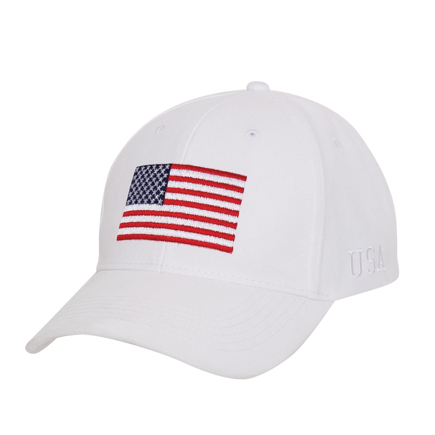 ROTHCO čepice baseball s barevnou US vlajkou BÍLÁ