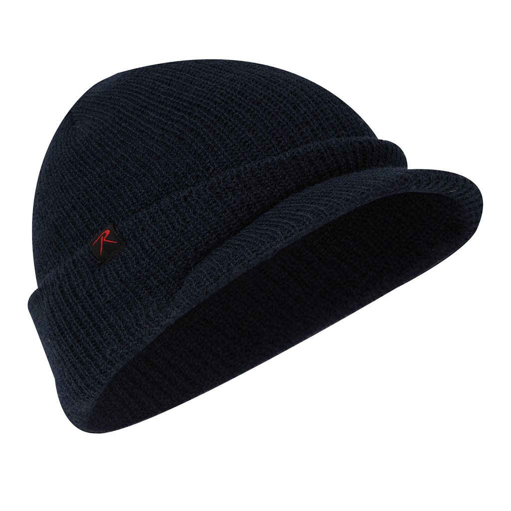 ROTHCO čepice WATCH BRIM pletená s kšiltem MODRÁ