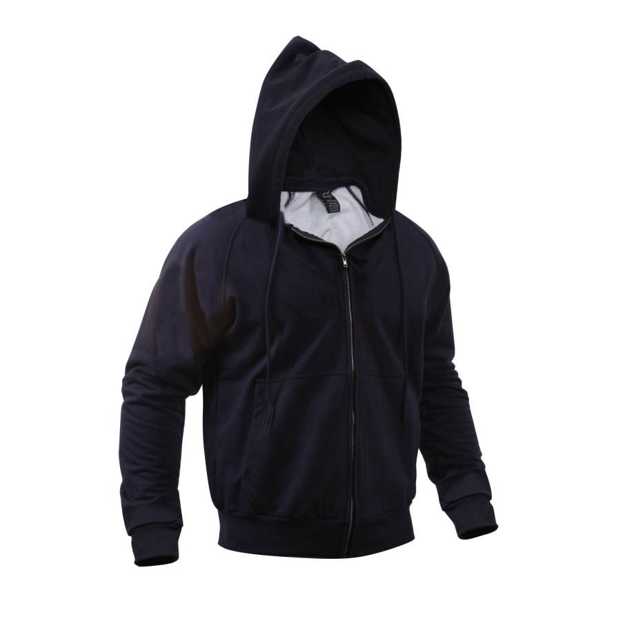 Mikina s kapucí THERMAL na zip NÁMOŘNICKÁ MODRÁ vel. XXL