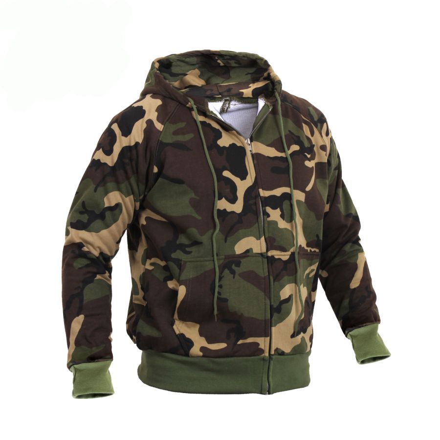 Mikina s kapucí THERMAL na zip WOODLAND vel. M