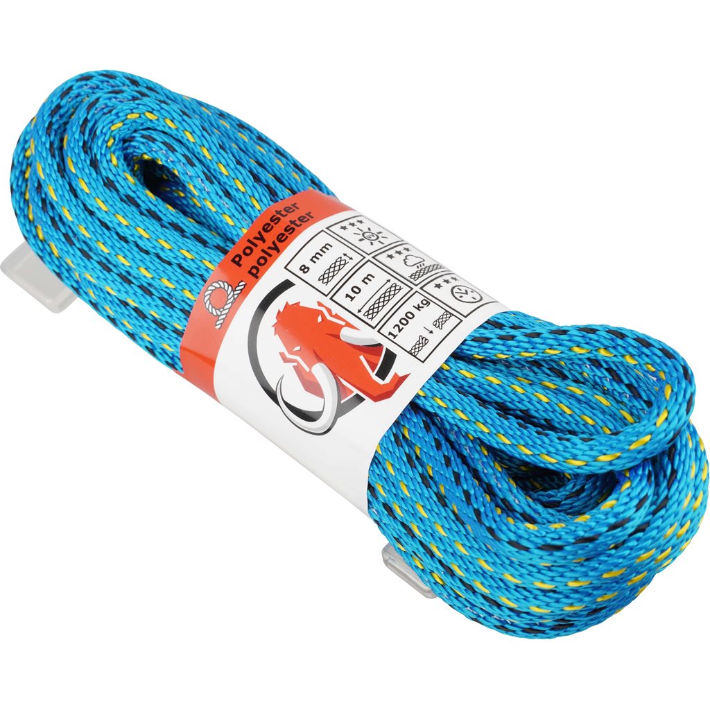 MAMUTEC lano paraloc ø 8 mm / 10 m (1200kg) modrožlutočerné
