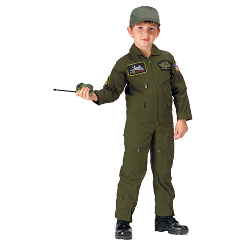Kombinéza dětská US TOP GUN FLIGHT ZELENÁ vel. XL