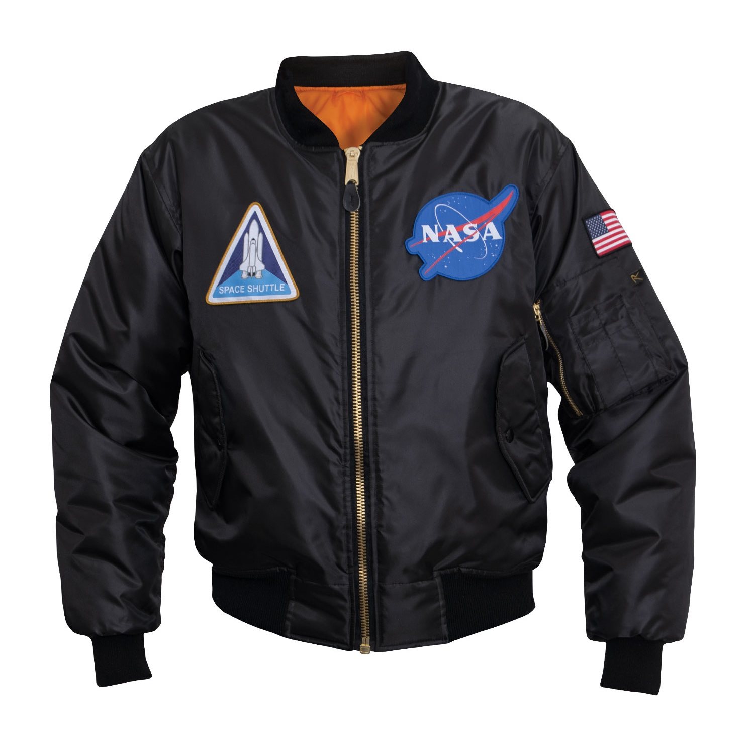 Bunda MA1 FLIGHT NASA ČERNÁ vel. XL