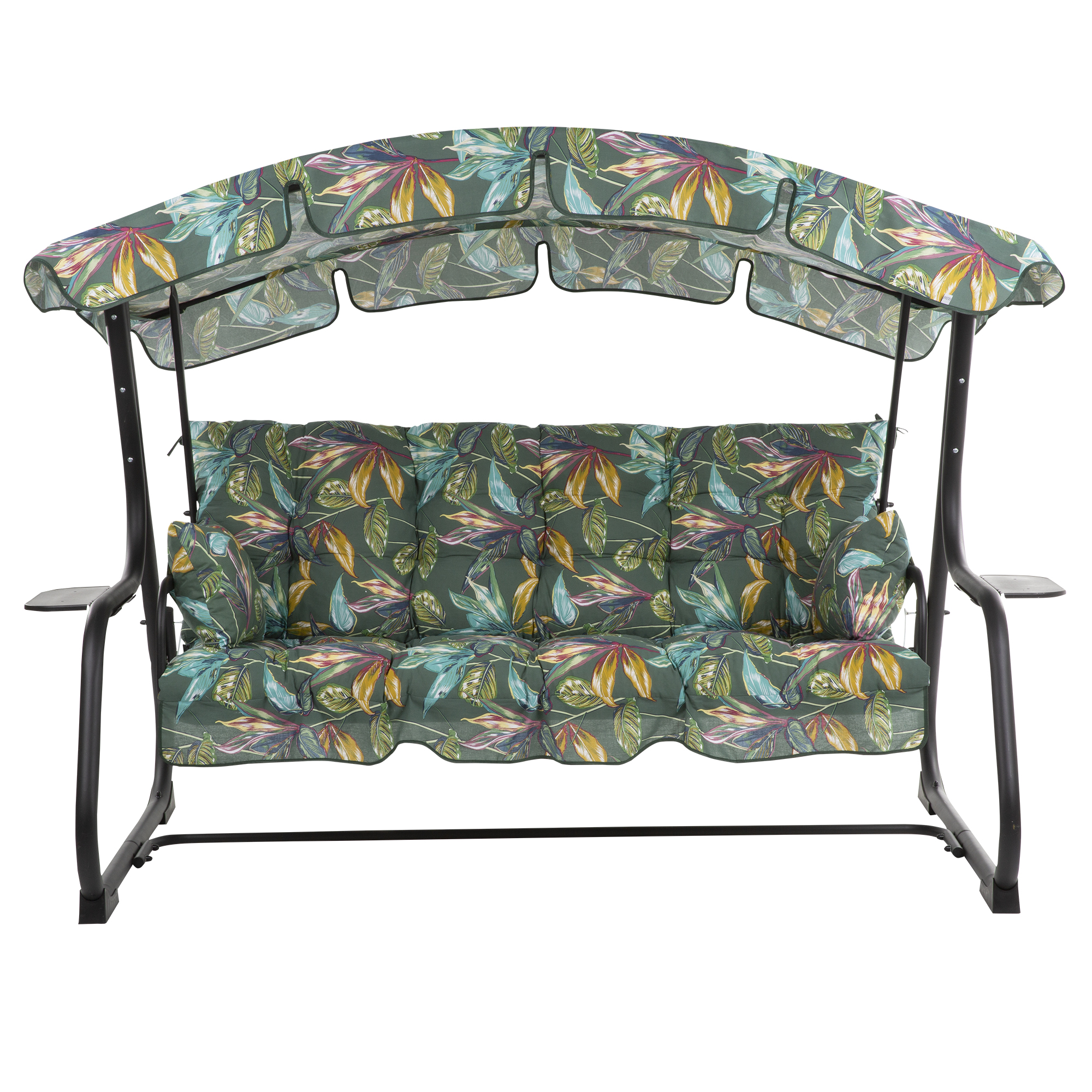 Zahradní houpačka Ravenna Black Editon s bočními stolky G058-02PB PATIO