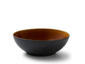 Bitz Velká kameninová salátová mísa 30 cm Black/Amber