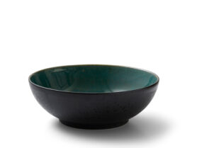 Bitz Velká kameninová salátová mísa 30 cm Black/Green