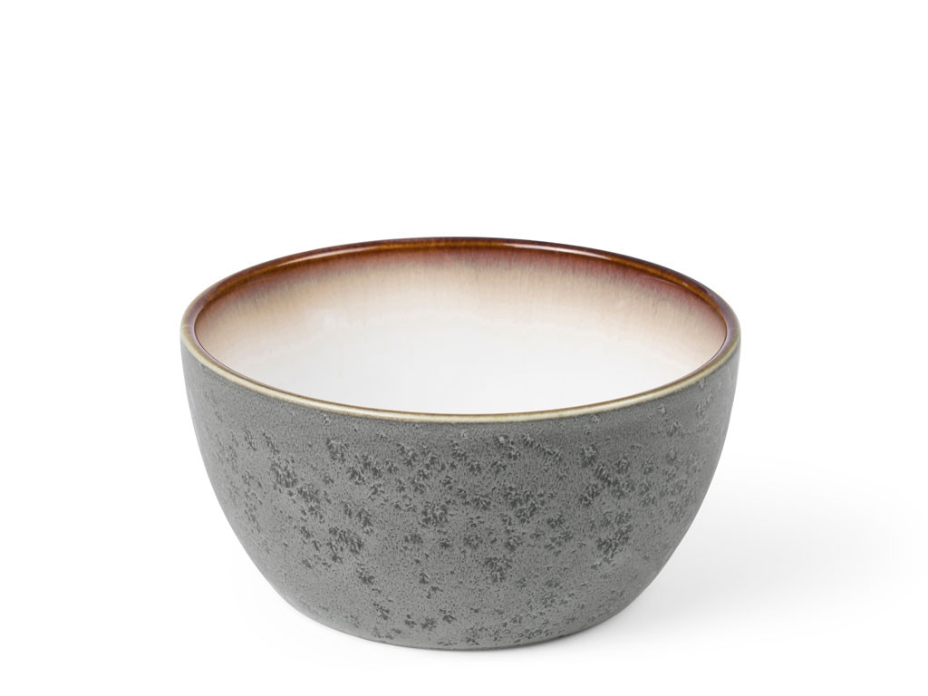 Bitz Kameninová servírovací miska 14 cm Grey/Cream