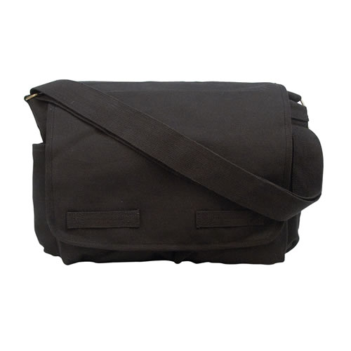 ROTHCO taška VINTAGE přes rameno 38 x 28 x 15 cm ČERNÁ