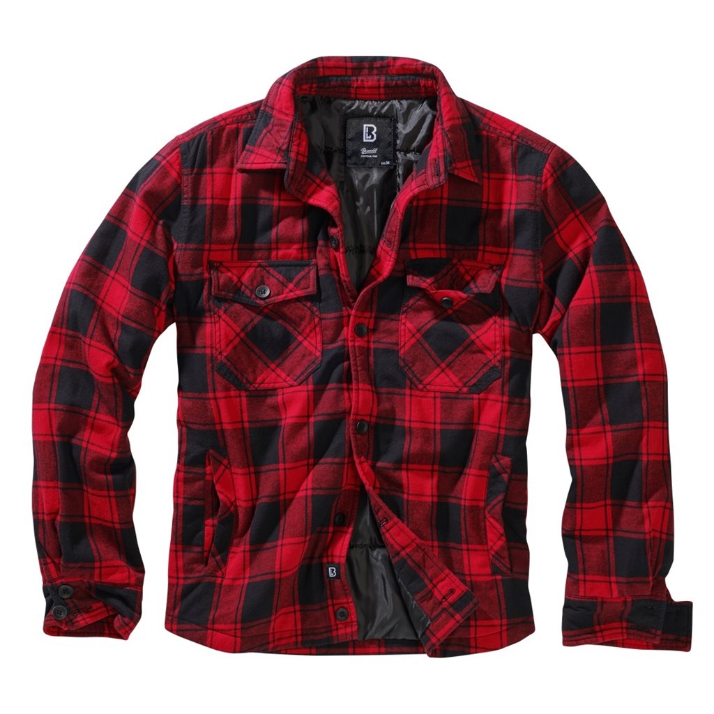 Košile LUMBERJACKET dlouhý rukáv flanel ČERVENO/ČERNÁ vel. XL