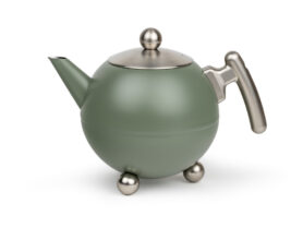 Bredemeijer Dvoustěnná konvička na čaj Duet Bella Ronde 1,2L Army Green