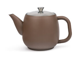 Bredemeijer Dvoustěnná konvička na čaj Vera  0,9L Latte Brown