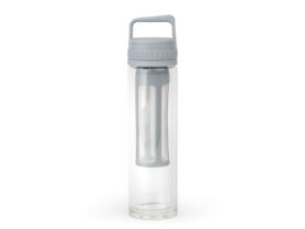 Leopold Vienna Dvostěnná skleněná termoláhev  na přípravu Cold Brew Moshi Grey 600ml