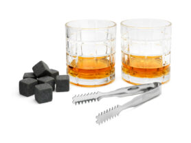 Leopold Vienna Dárkový Whiskey set (skleničky, chladící kostky, kleště)