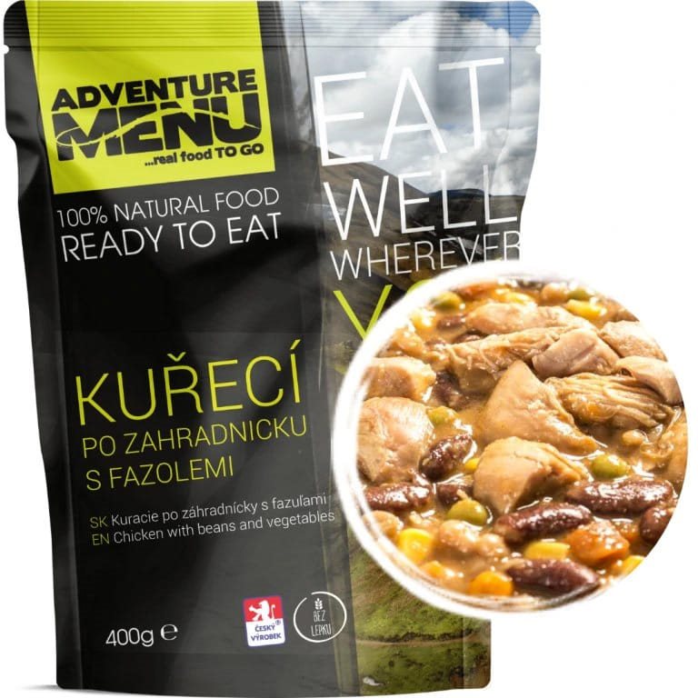 ADVENTURE MENU kuře po zahradnicku s fazolemi - ADM sterilizované hotové jídlo