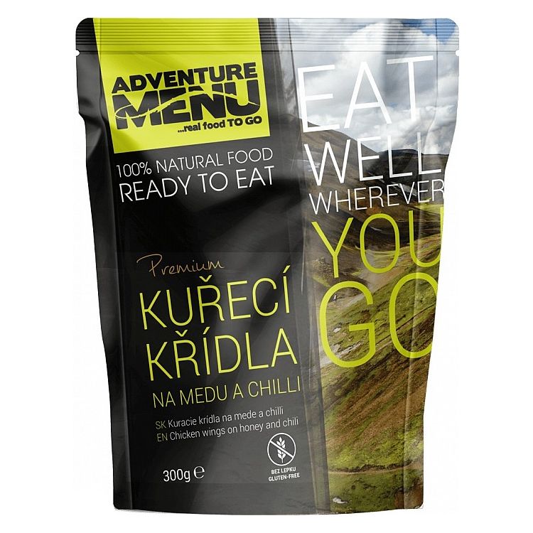 ADVENTURE MENU kuřecí křídla na medu a chilli - ADM sterilizované hotové jídlo