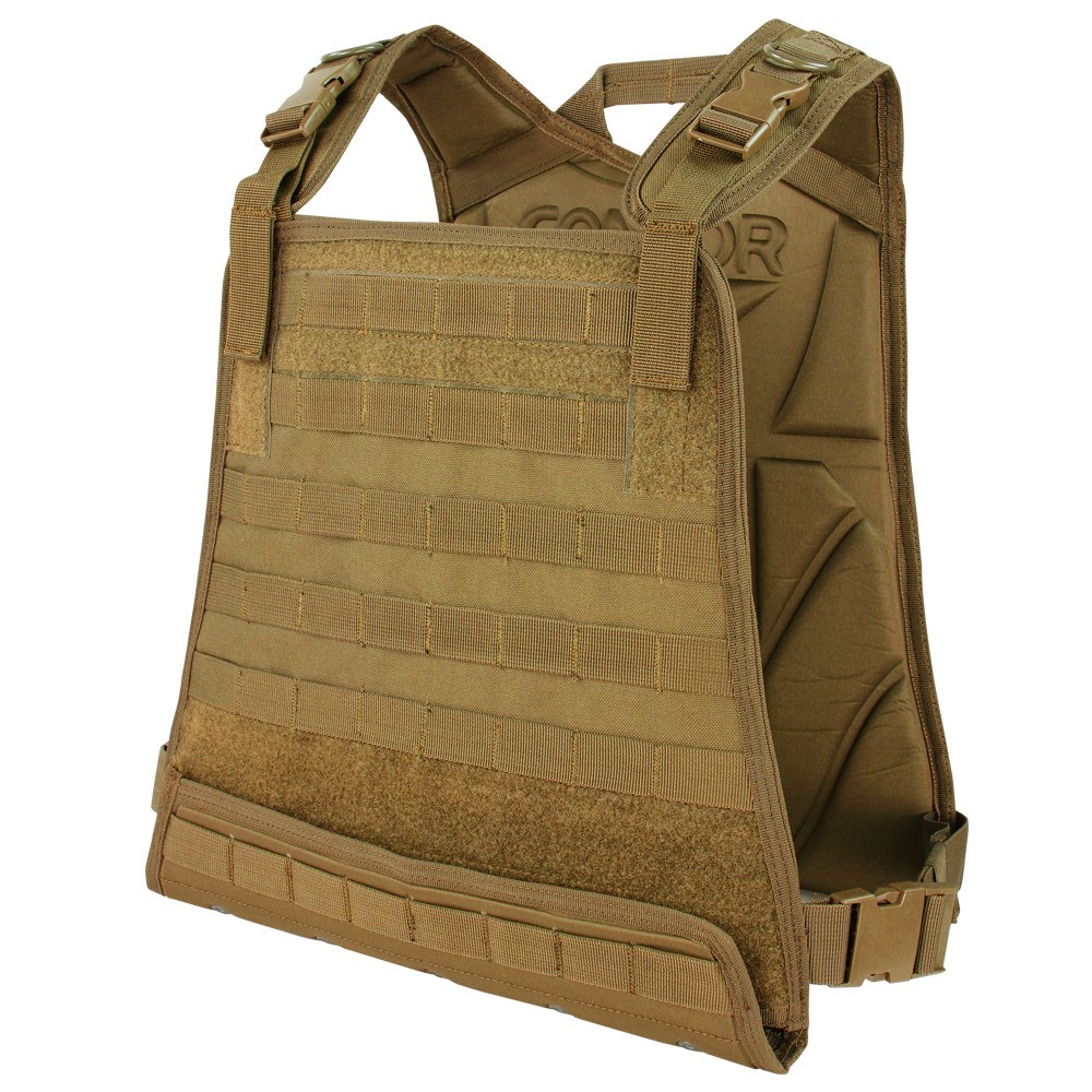 CONDOR OUTDOOR vesta nosič plátů MOLLE - COMPACT COYOTE BROWN