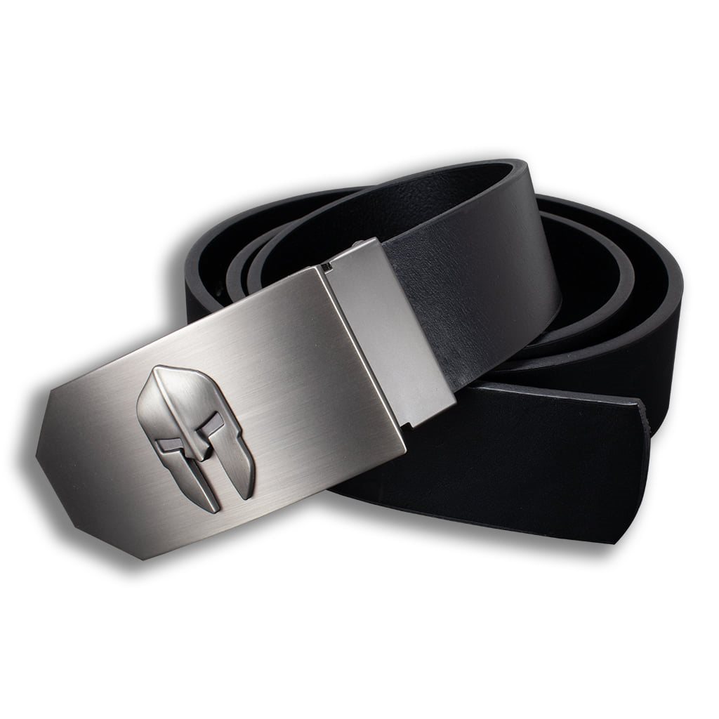 Opasek kožený přezka SPARTAN zkosená 40 mm ČERNÝ vel. 130