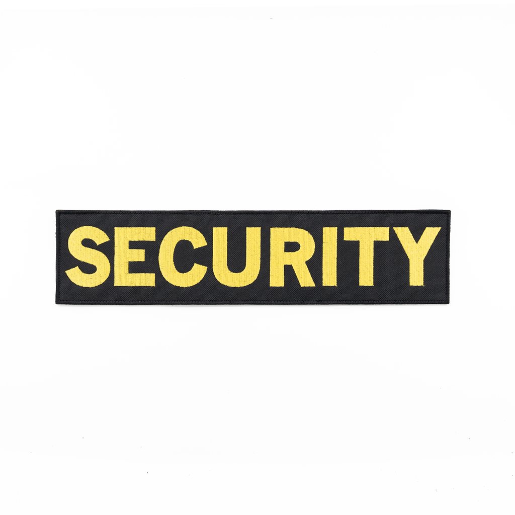 NAVYS nášivka SECURITY velká ČERNÁ se žlutou nití