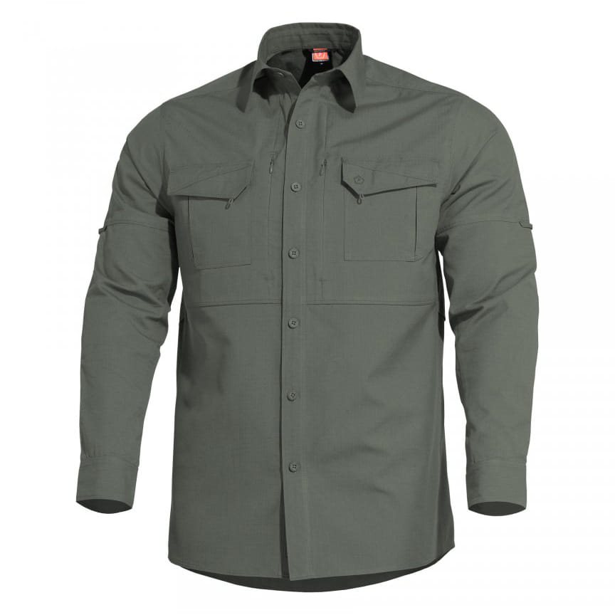Košile taktická PLATO CAMO GREEN vel. M