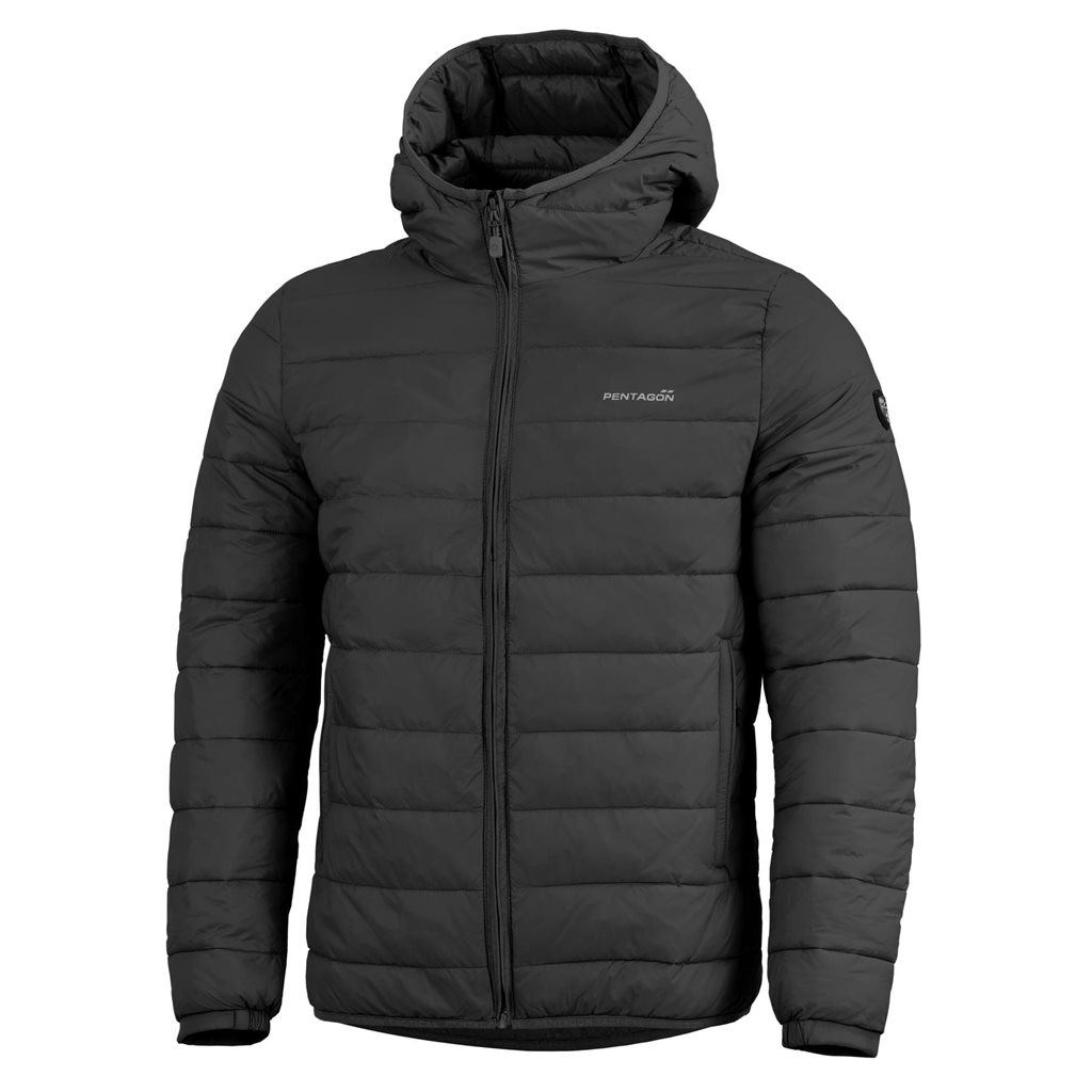Bunda s kapucí AURORA 2.0 PUFFER HOODED ČERNÁ vel. M