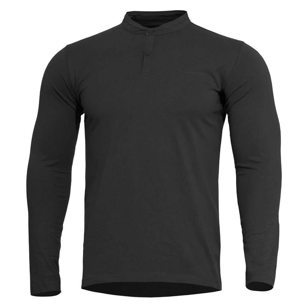 Triko ROMEO HENLEY 2.0 dlouhý rukáv ČERNÉ vel. 3XL