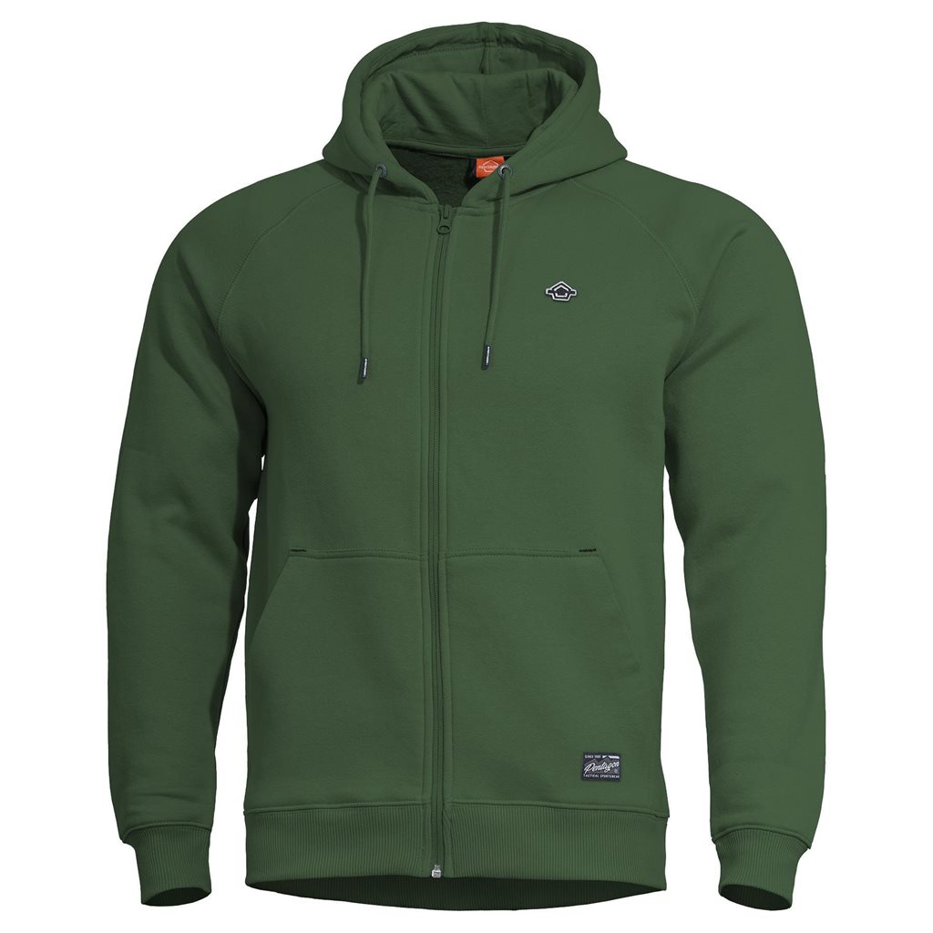 Mikina PHAETON se zipem a kapucí SPRINGBOK GREEN vel. 3XL