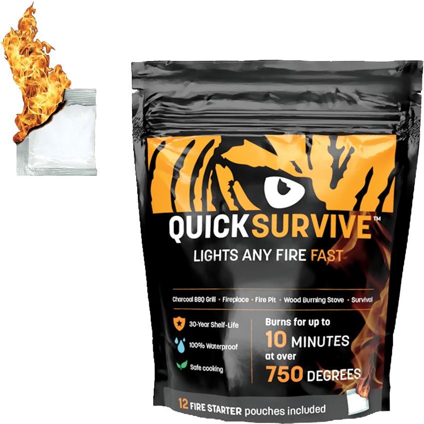 QUICKSURVIVE podpalovač voděodolný QUICK SURVIVE balení 12 kusů